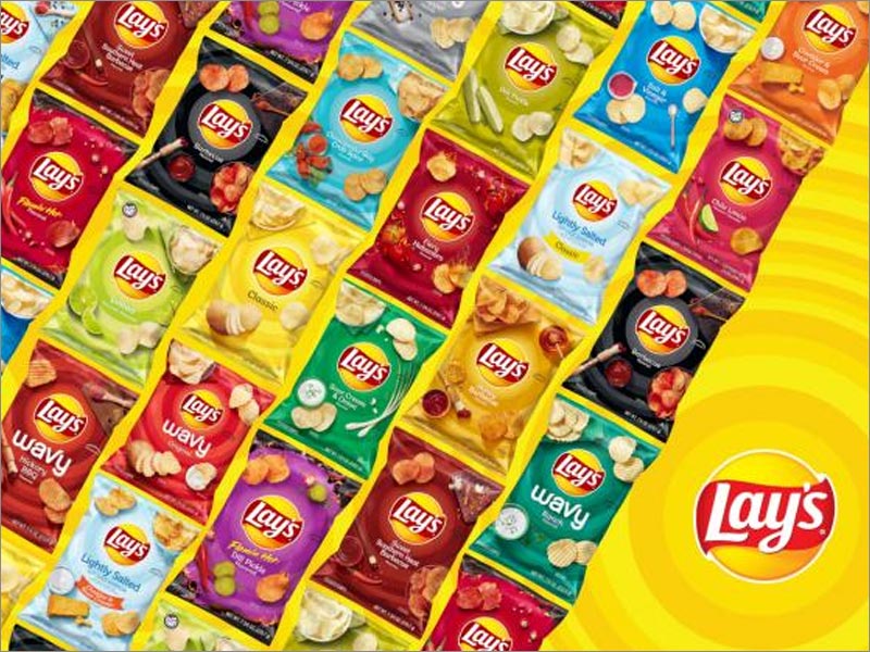Lay's樂事薯片休閑食品包裝重新設計涵蓋了所有口味，包括115種不同的包裝設計