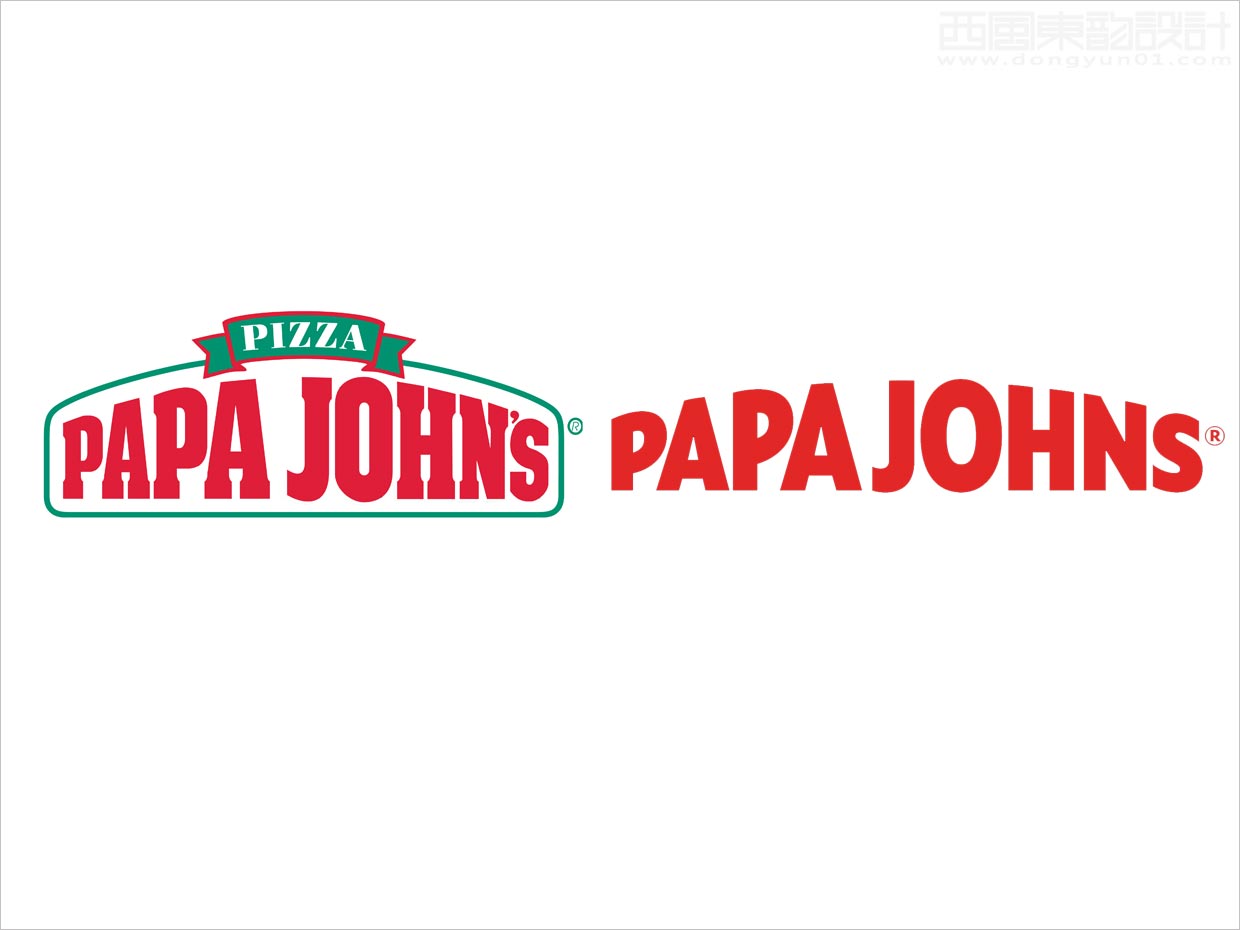 棒約翰披薩快餐連鎖品牌logo設計之新舊logo設計對比